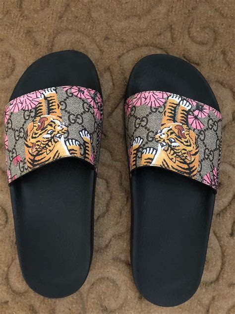 gucci bengal tiger slides womens